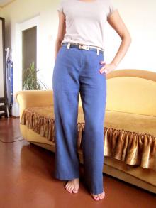 Брюки льняные