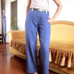 Брюки льняные